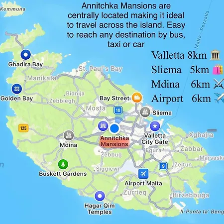 Lejlighed Annitchka Mansions - Penthouse In Malta Birkirkara